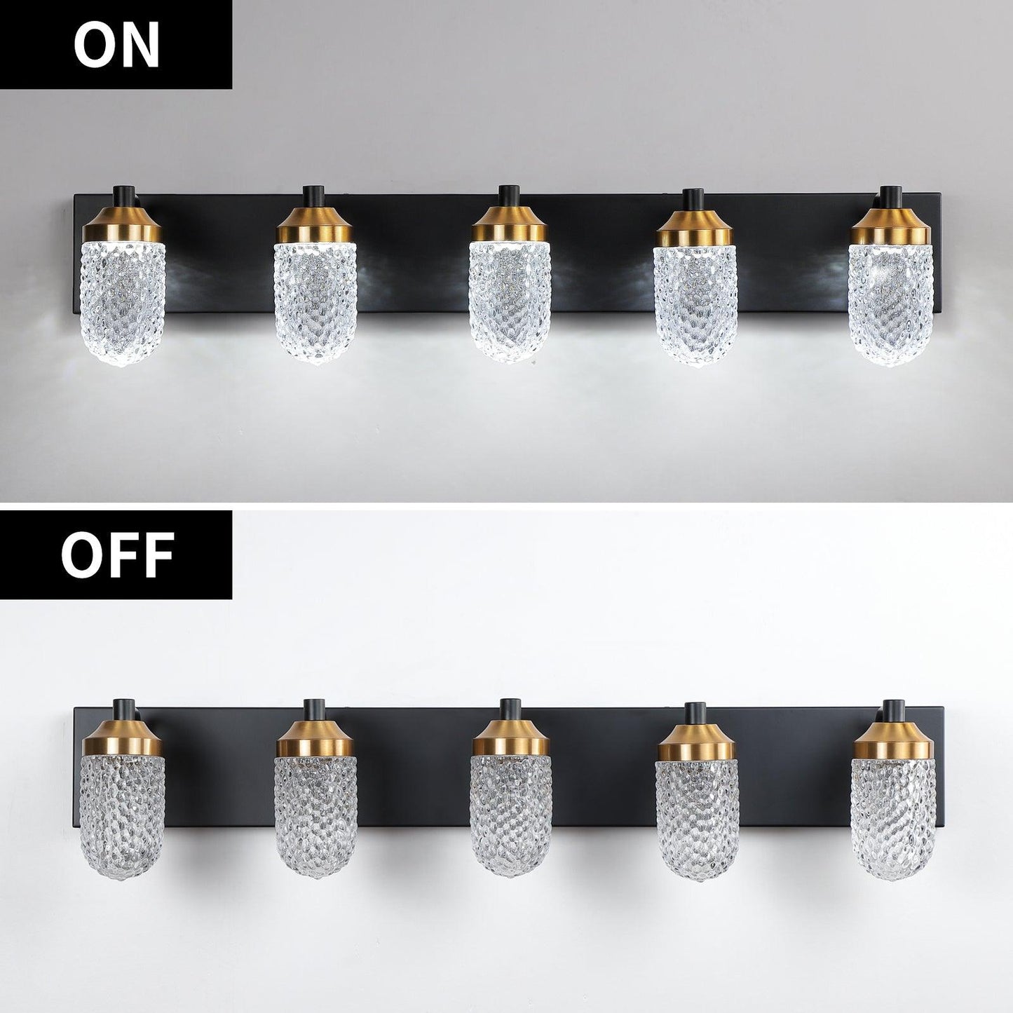 Vanity Lights With 5 LED Bulbs For Bathroom Lighting - FurniFindUSA
