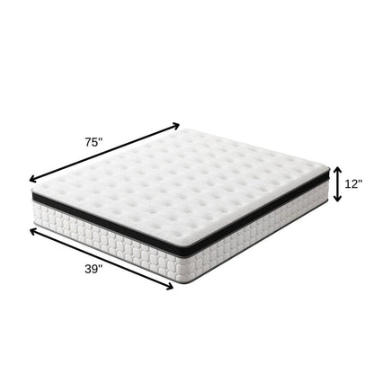 12" Twin Gel Memory Foam Hybrid Mattress HomeRoots