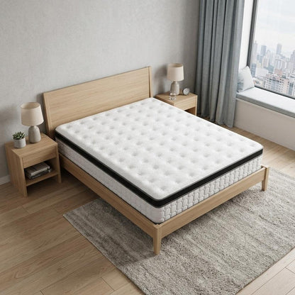 12" King Gel Memory Foam Hybrid Mattress HomeRoots