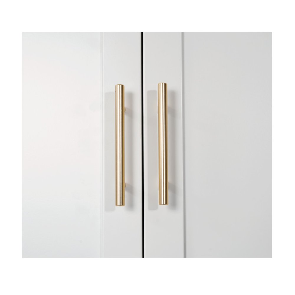 71" White Steel Pantry Or Storage Closet With Arched Panel Doors HomeRoots