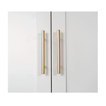 71" White Steel Pantry Or Storage Closet With Arched Panel Doors HomeRoots