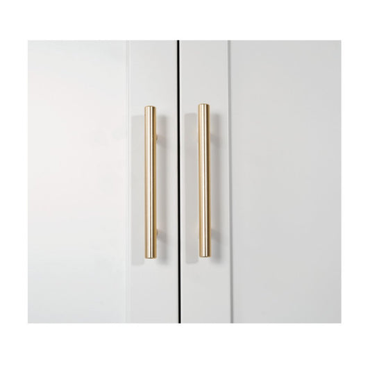 71" White Steel Pantry Or Storage Closet With Arched Panel Doors HomeRoots