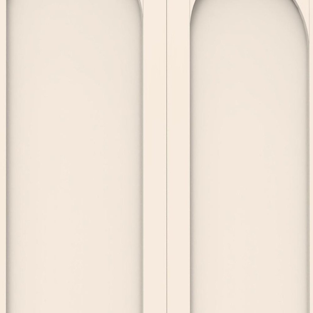 71" Cream Stainless Steel Locking Pantry Or Storage Closet With Arched Panel Doors HomeRoots