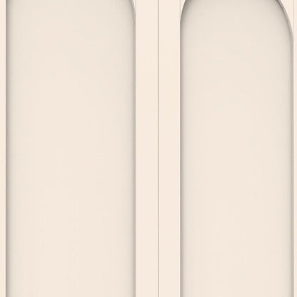 71" Cream Stainless Steel Locking Pantry Or Storage Closet With Arched Panel Doors HomeRoots