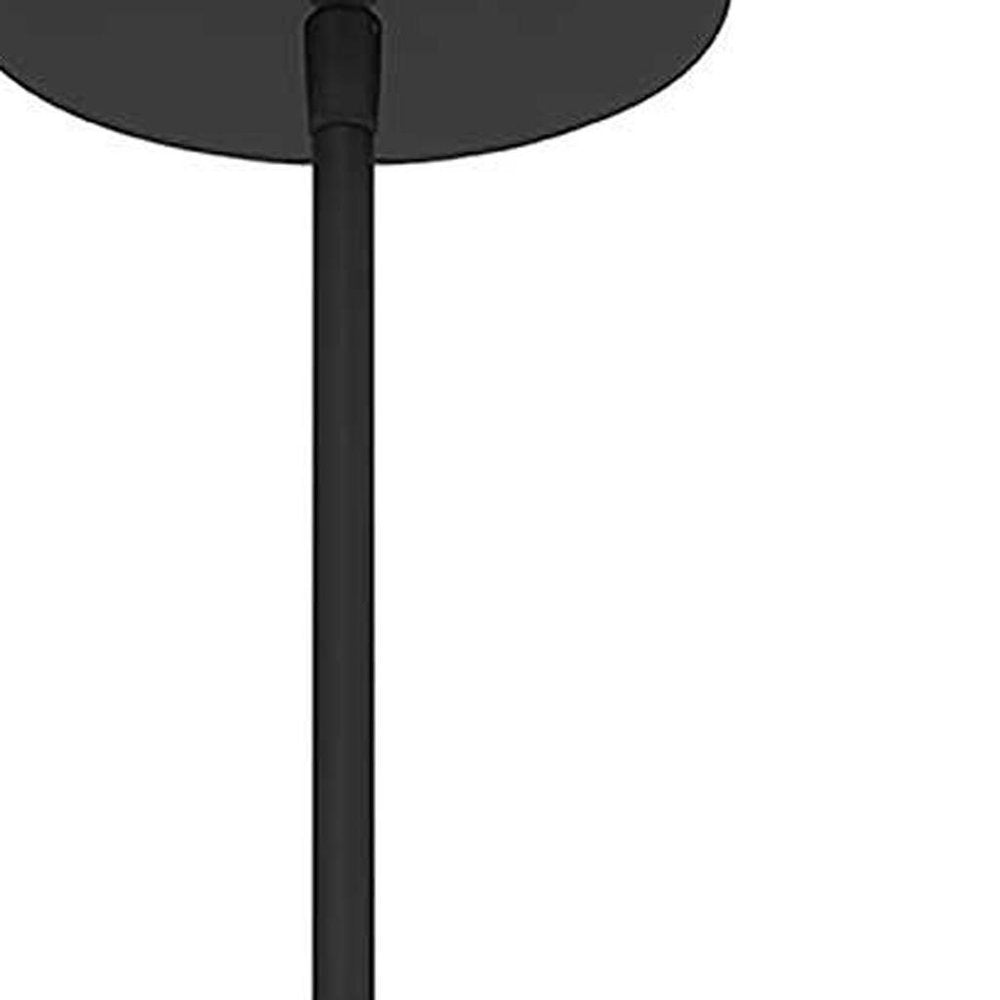 Black And White Frosted LED Dimmable Outdoor Hanging Light With Black Shades — view 9