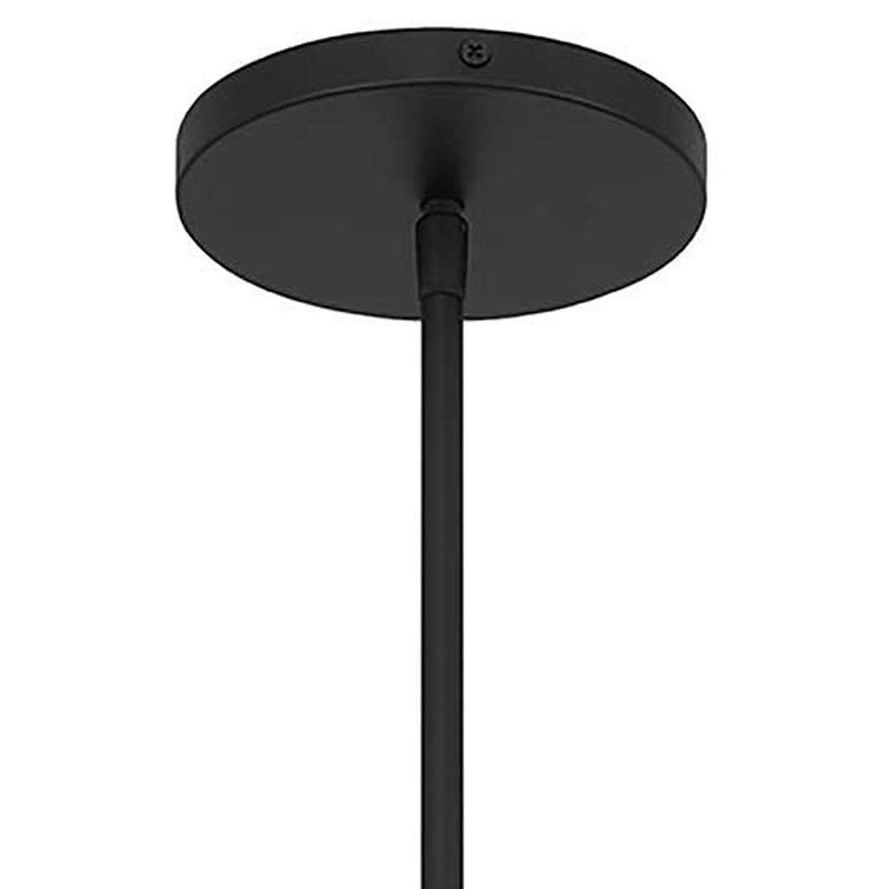 Black And White Frosted LED Dimmable Outdoor Hanging Light With Black Shades — view 6