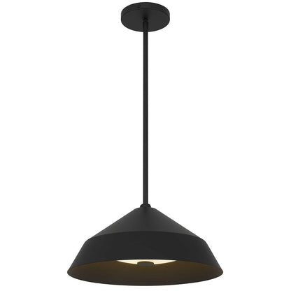 Black Frosted LED Dimmable Outdoor Hanging Light With Black Shades HomeRoots