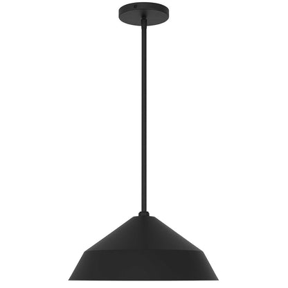 Black Frosted LED Dimmable Outdoor Hanging Light With Black Shades HomeRoots