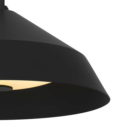 Black Frosted LED Dimmable Outdoor Hanging Light With Black Shades HomeRoots