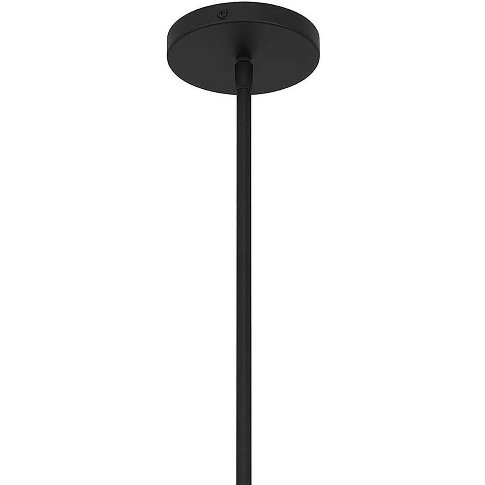 Black Frosted LED Dimmable Outdoor Hanging Light With Black Shades HomeRoots