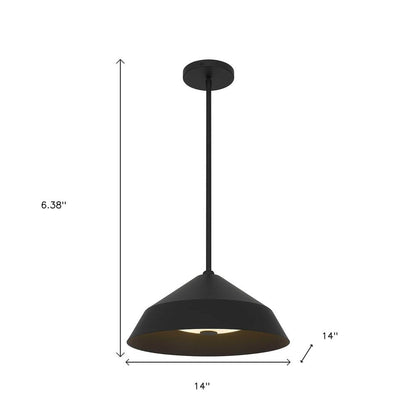 Black Frosted LED Dimmable Outdoor Hanging Light With Black Shades HomeRoots