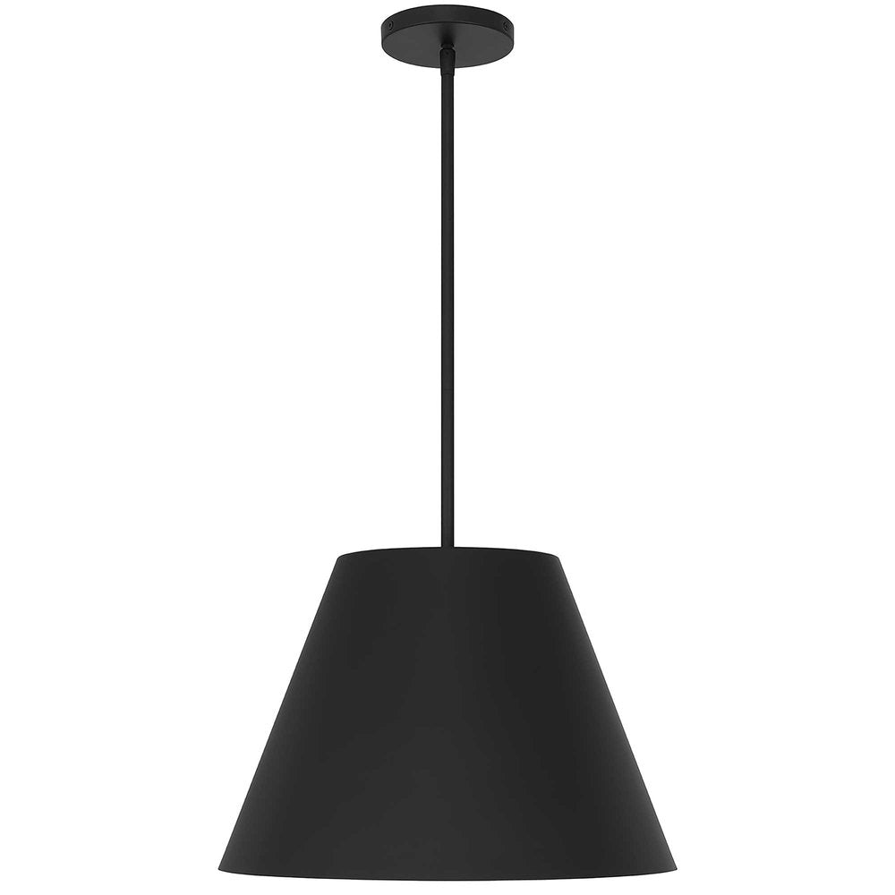 16" Black Aluminum Cone LED Dimmable Outdoor Pendent Hanging Light HomeRoots