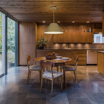 22" Antiqued Brass Aluminum Cone LED Dimmable Outdoor Pendent Hanging Light HomeRoots