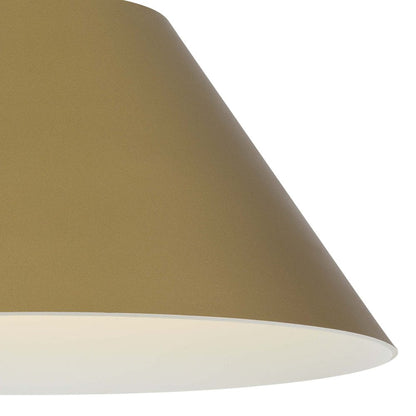 22" Antiqued Brass Aluminum Cone LED Dimmable Outdoor Pendent Hanging Light HomeRoots