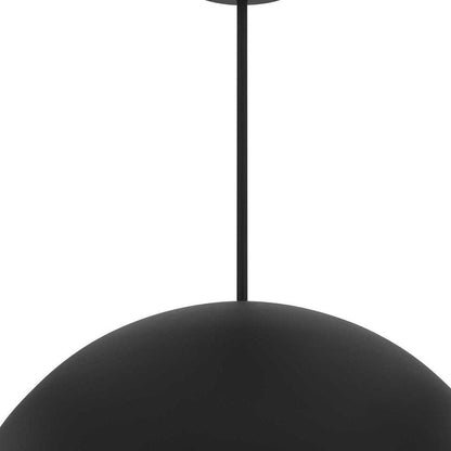 32" Black Aluminum Dome LED Dimmable Outdoor Pendent Hanging Light HomeRoots