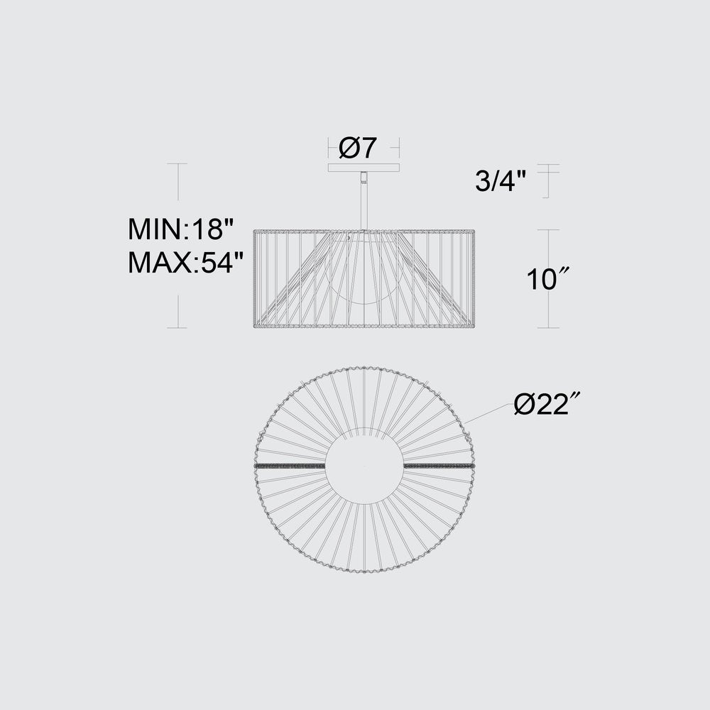 Natural And Black Rattan String And Metal LED Dimmable Outdoor Hanging Pendent Light HomeRoots