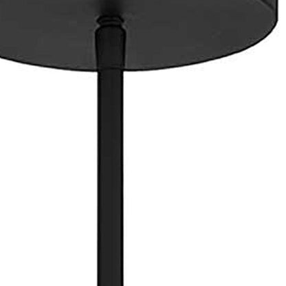 Natural And Black Rattan And Metal LED Dimmable Barrel Outdoor Hanging Pendent Light HomeRoots