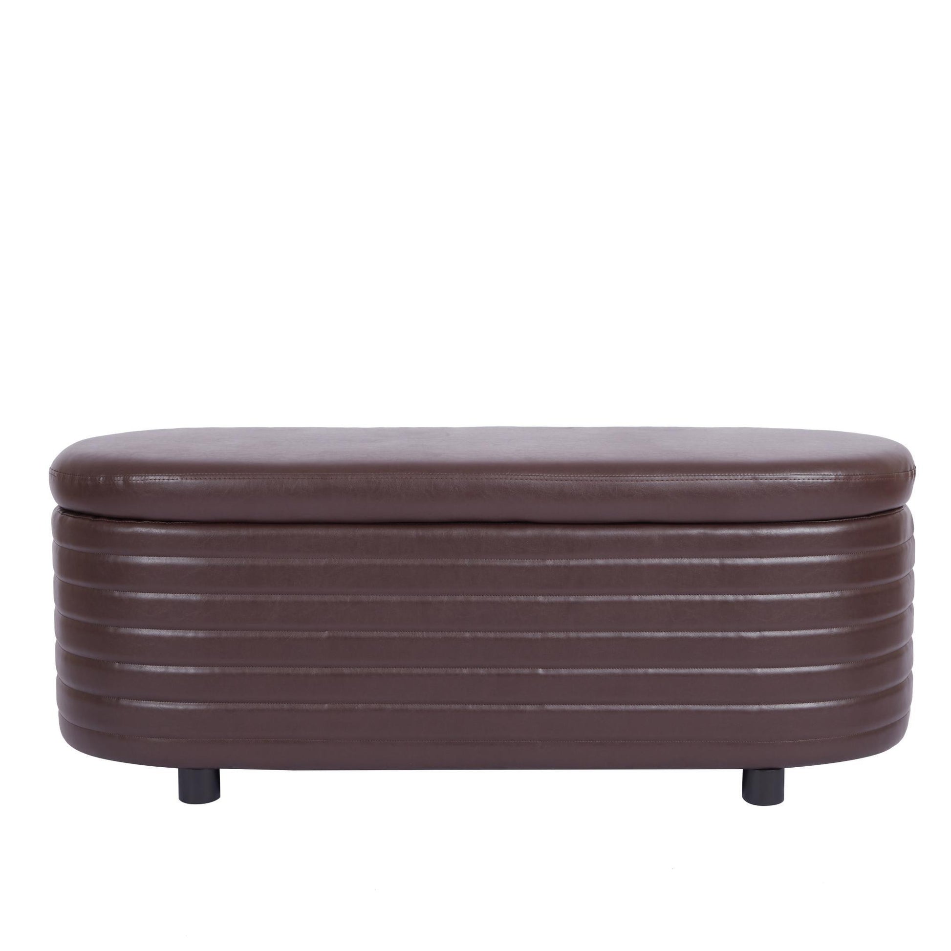 Multi-functional storage PU material sofa stool. - FurniFindUSA