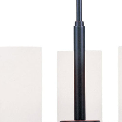 Bronze Three Light Metal Dimmable Chandelier With Shades HomeRoots