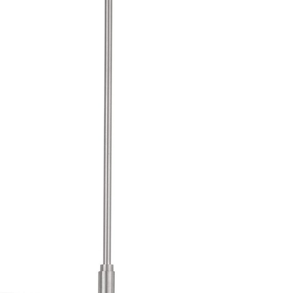 Nickel Five Light Metal Dimmable Chandelier With Shades HomeRoots