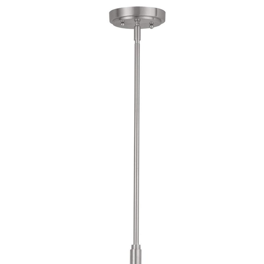 Nickel Five Light Metal Dimmable Chandelier With Shades HomeRoots