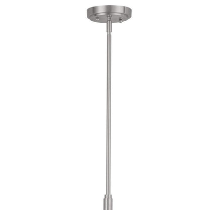 Nickel Five Light Metal Dimmable Chandelier With Shades HomeRoots