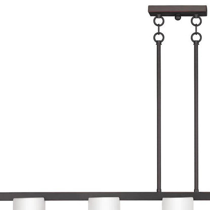 Bronze Five Light Metal Dimmable Chandelier With Shades HomeRoots
