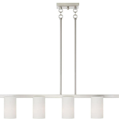 Nickel Five Light Metal Dimmable Chandelier With Shades HomeRoots