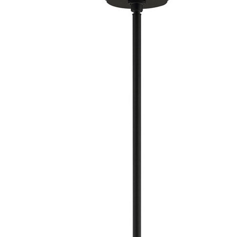 Black Five Light Metal Dimmable Chandelier With Shades HomeRoots