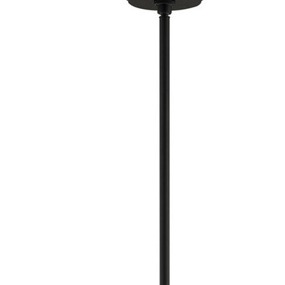 Black Five Light Metal Dimmable Chandelier With Shades HomeRoots