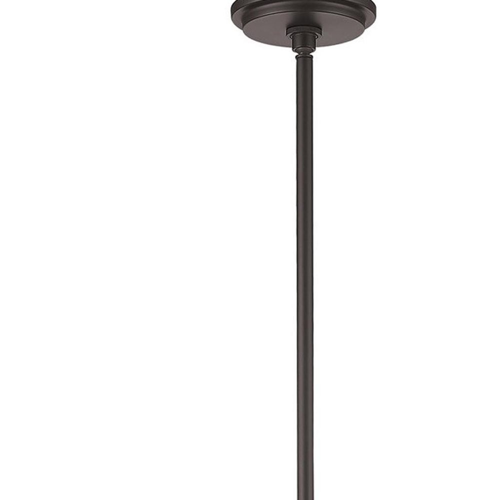 Bronze Five Light Metal Dimmable Chandelier With Shades HomeRoots