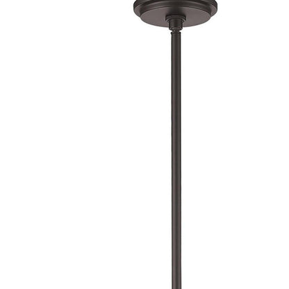 Bronze Five Light Metal Dimmable Chandelier With Shades HomeRoots