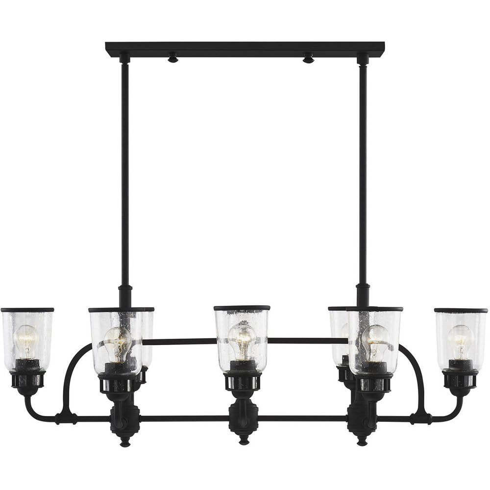 Black Eight Light Metal Dimmable Chandelier With Shades HomeRoots