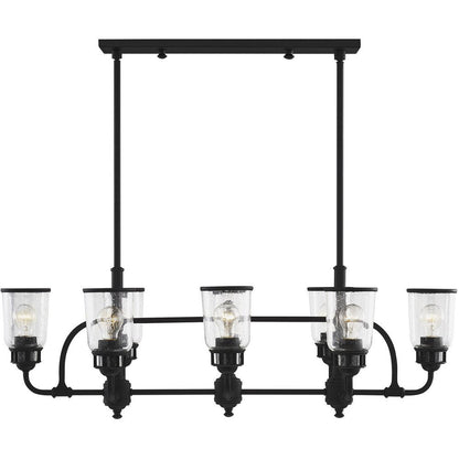 Black Eight Light Metal Dimmable Chandelier With Shades HomeRoots