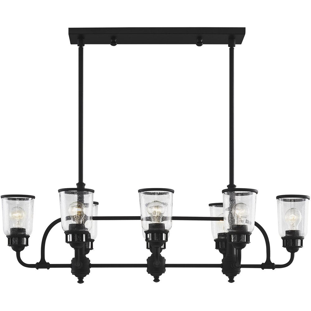 Black Eight Light Metal Dimmable Chandelier With Shades HomeRoots