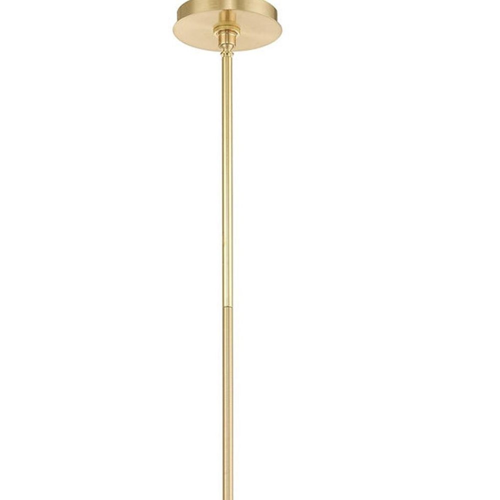 Brass Six Light Metal Dimmable Chandelier With Shades HomeRoots