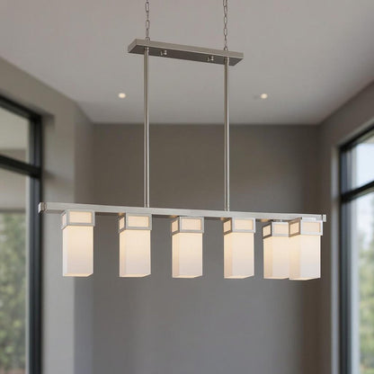 Nickel Five Light Metal Dimmable Chandelier With Shades HomeRoots