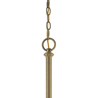Antiqued Brass Five Light Metal Dimmable Chandelier With Shades HomeRoots