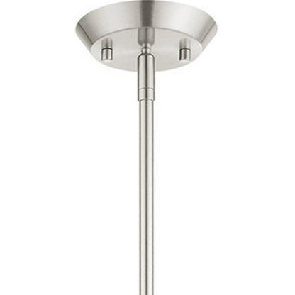 Nickel Three Light Metal Dimmable Chandelier With Shades HomeRoots