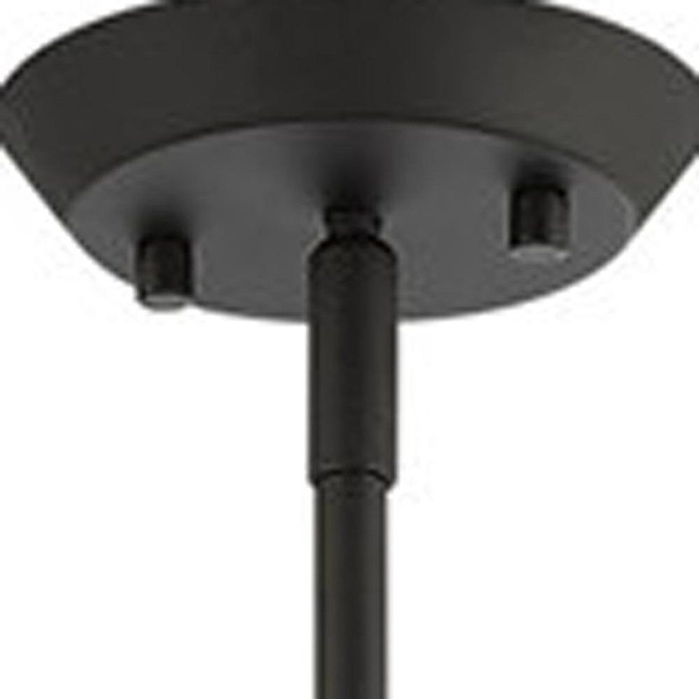 Black Four Light Metal Dimmable Chandelier With Shades HomeRoots