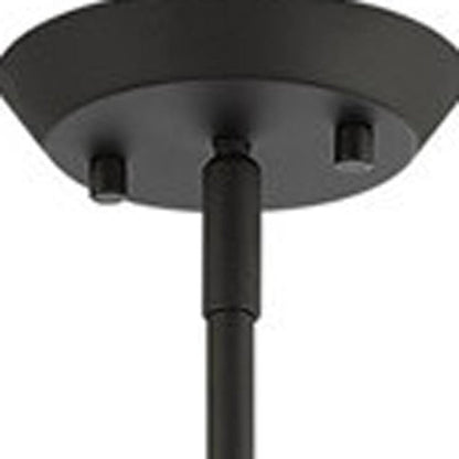 Black Four Light Metal Dimmable Chandelier With Shades HomeRoots
