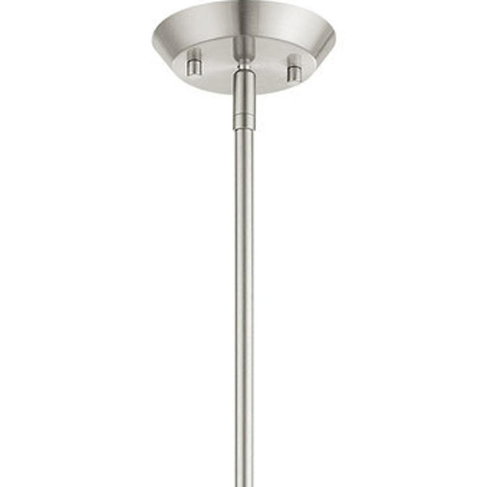 Nickel Four Light Metal Dimmable Chandelier With Shades HomeRoots