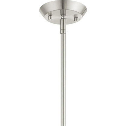 Nickel Four Light Metal Dimmable Chandelier With Shades HomeRoots