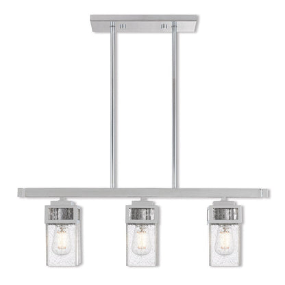 Silver Three Light Metal Dimmable Chandelier With Shades HomeRoots
