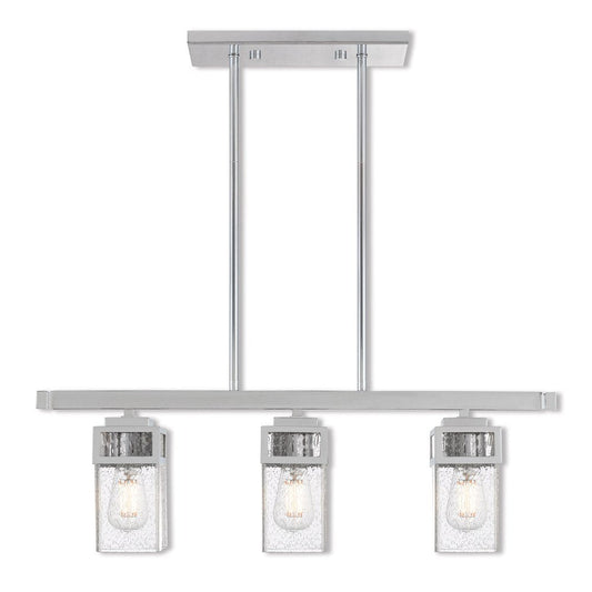 Silver Three Light Metal Dimmable Chandelier With Shades HomeRoots