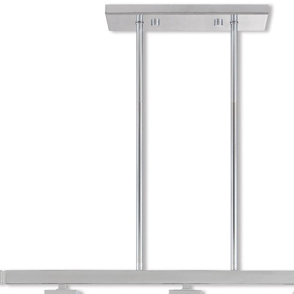 Silver Three Light Metal Dimmable Chandelier With Shades HomeRoots