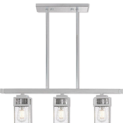 Silver Three Light Metal Dimmable Chandelier With Shades HomeRoots