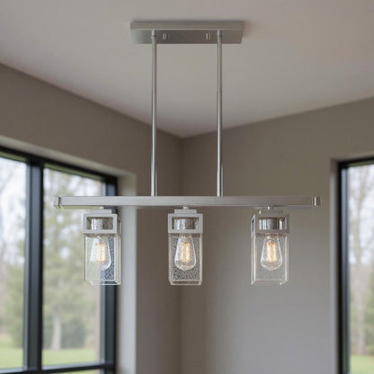 Silver Three Light Metal Dimmable Chandelier With Shades HomeRoots