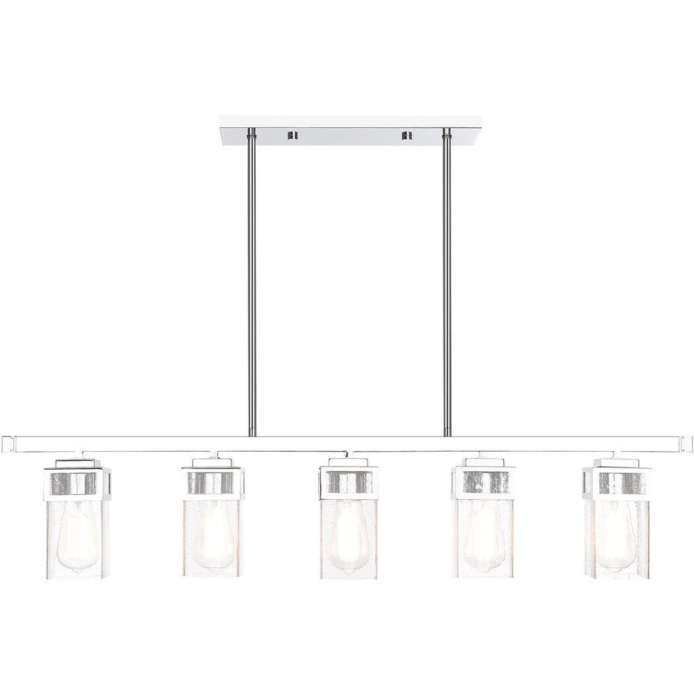 Silver Five Light Metal Dimmable Chandelier With Shades HomeRoots