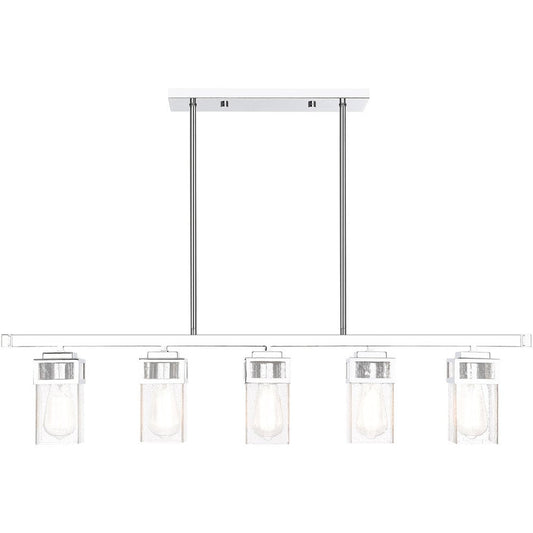 Silver Five Light Metal Dimmable Chandelier With Shades HomeRoots
